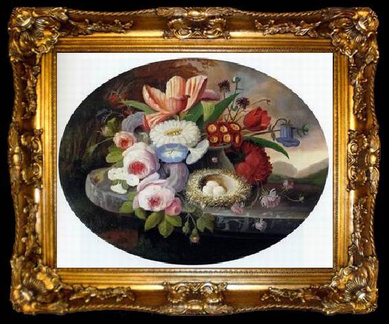 framed  unknow artist Floral, beautiful classical still life of flowers 011, ta009-2